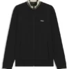 Sweatshirt mit Reißverschluss und Streifendetails aus einer Baumwollmischung Sweatshirt mit Reißverschluss und Streifendetails aus einer Baumwollmischung