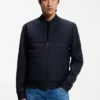 Sweatshirt mit Reißverschluss und wattierter Vorderseite Sweatshirt mit Reißverschluss und wattierter Vorderseite