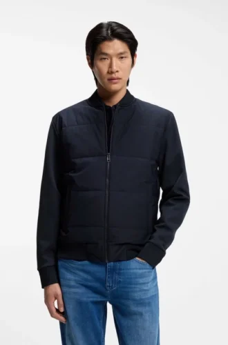 Sweatshirt mit Reißverschluss und wattierter Vorderseite