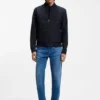 Sweatshirt mit Reißverschluss und wattierter Vorderseite Sweatshirt mit Reißverschluss und wattierter Vorderseite