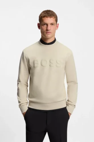 Sweatshirt mit tonigem Logo aus Stretch-Baumwolle
