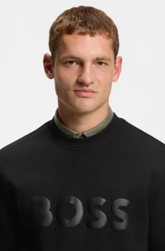 Sweatshirt mit tonigem Logo aus Stretch-Baumwolle