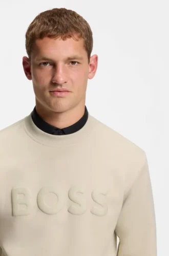 Sweatshirt mit tonigem Logo aus Stretch-Baumwolle