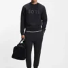 Sweatshirt mit tonigem Logo aus Stretch-Baumwolle