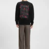 Sweatshirt mit Vogelmotiv aus Baumwollfrottee