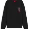 Sweatshirt mit Vogelmotiv aus Baumwollfrottee