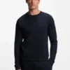 Sweatshirt mit Waffelstruktur aus einer Baumwollmischung