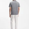 T-Shirt aus Baumwoll-Leinen-Mischung mit Querstreifen T-Shirt aus Baumwoll-Leinen-Mischung mit Querstreifen