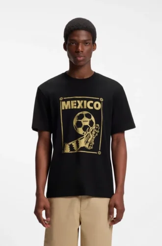 T-Shirt aus Baumwolle in lockerer Passform mit Fußballmotiv
