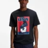 T-Shirt aus Baumwolle in lockerer Passform mit Fußballmotiv
