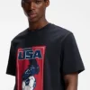 T-Shirt aus Baumwolle in lockerer Passform mit Fußballmotiv