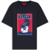 T-Shirt aus Baumwolle in lockerer Passform mit Fußballmotiv