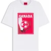 T-Shirt aus Baumwolle in lockerer Passform mit Fußballmotiv