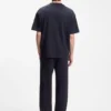 T-Shirt aus Baumwolle in lockerer Passform mit Logo-Patch aus Wildleder T-Shirt aus Baumwolle in lockerer Passform mit Logo-Patch aus Wildleder