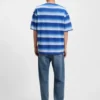 T-Shirt aus Baumwolle mit Blockstreifen in lockerer Passform T-Shirt aus Baumwolle mit Blockstreifen in lockerer Passform
