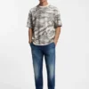 T-Shirt aus Baumwolle mit Camouflage-Jacquard T-Shirt aus Baumwolle mit Camouflage-Jacquard