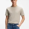 T-Shirt aus Baumwolle mit geometrischem Jacquard