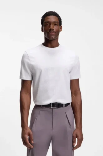 T-Shirt aus Baumwolle mit Jacquard-Muster