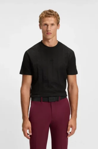 T-Shirt aus Baumwolle mit Jacquard-Muster