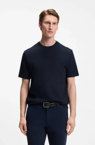 T-Shirt aus Baumwolle mit Jacquard-Muster