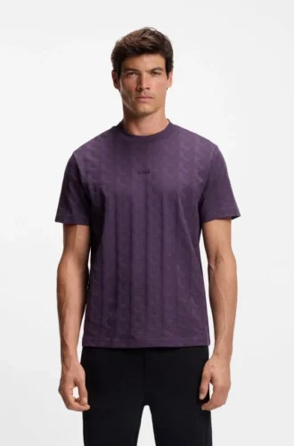 T-Shirt aus Baumwolle mit Jacquard-Muster