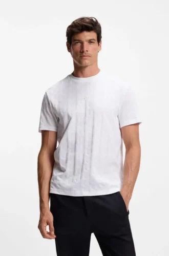 T-Shirt aus Baumwolle mit Jacquard-Muster