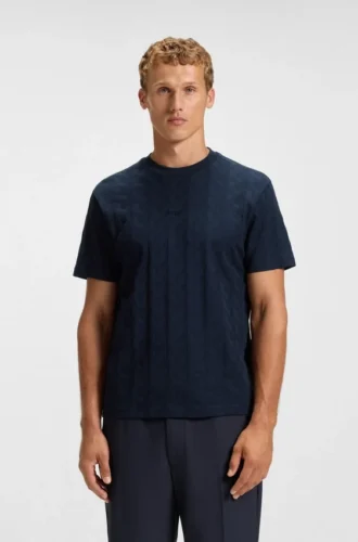 T-Shirt aus Baumwolle mit Jacquard-Muster