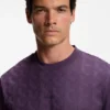 T-Shirt aus Baumwolle mit Jacquard-Muster