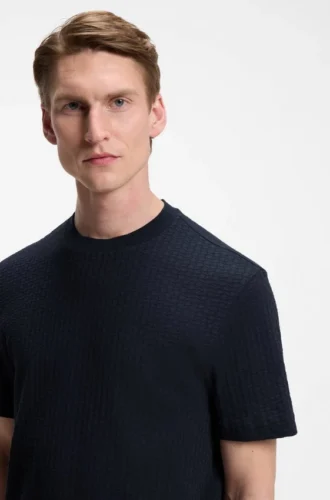 T-Shirt aus Baumwolle mit Jacquard-Muster