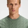 T-Shirt aus Baumwolle mit Jacquard-Muster T-Shirt aus Baumwolle mit Jacquard-Muster
