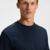 T-Shirt aus Baumwolle mit Jacquard-Muster T-Shirt aus Baumwolle mit Jacquard-Muster