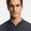 T-Shirt aus Baumwolle mit strukturierten Streifen