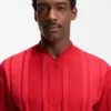 T-Shirt aus Baumwolle mit strukturierten Streifen