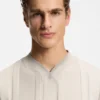 T-Shirt aus Baumwolle mit strukturierten Streifen