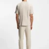 T-Shirt aus Baumwolle mit strukturierten Streifen