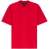 T-Shirt aus Baumwolle mit strukturierten Streifen