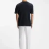 T-Shirt aus Baumwolle und Leinen in regulärer Passform