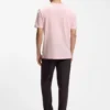 T-Shirt aus Baumwolle und Leinen in regulärer Passform
