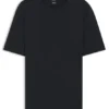T-Shirt aus Baumwolle und Leinen in regulärer Passform