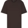 T-Shirt aus Baumwolle und Leinen in regulärer Passform