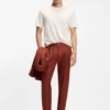 T-Shirt aus Baumwolle und Seide mit geometrischem Jacquard T-Shirt aus Baumwolle und Seide mit geometrischem Jacquard