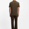 T-Shirt aus Baumwolle und Seide mit geometrischem Jacquard