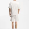 T-Shirt aus Baumwollfrottee mit „Happy HUGO“-Aufdruck