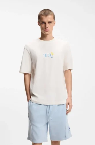T-Shirt aus Baumwolljersey mit aufgedrucktem Motiv auf der Rückseite