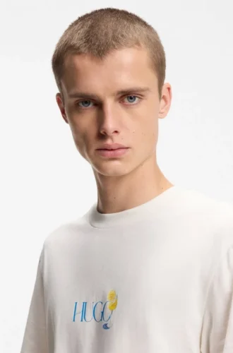 T-Shirt aus Baumwolljersey mit aufgedrucktem Motiv auf der Rückseite
