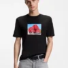T-Shirt aus Baumwolljersey mit Biker-inspiriertem Print