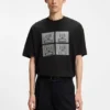 T-Shirt aus Baumwolljersey mit Biker-inspiriertem Print