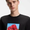T-Shirt aus Baumwolljersey mit Biker-inspiriertem Print
