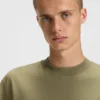 T-Shirt aus Baumwolljersey mit blauem Logo-Patch