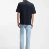 T-Shirt aus Baumwolljersey mit blauem Logo-Patch